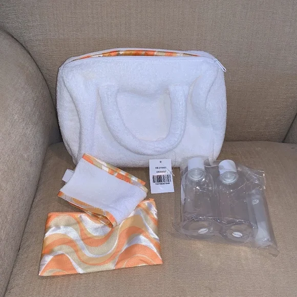 Saks Fifth Ave Terry Cosmetic Bag - Picture 2 of 5